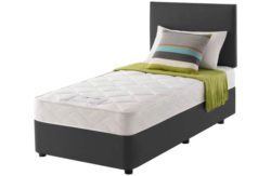 Layezee Calm Micro Quilt Single Ebony Divan Bed